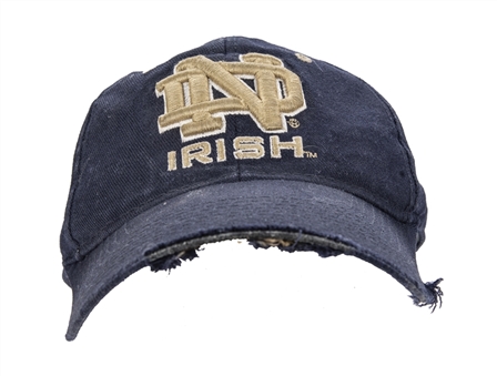 LeBron James Signed Notre Dame Fighting Irish Hat from St. Vincent St. Marys High School Inscribed "8-24-01" (Beckett)